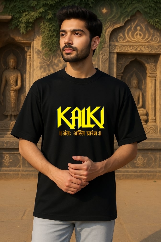 KALKI Text Printed Oversized T-shirt