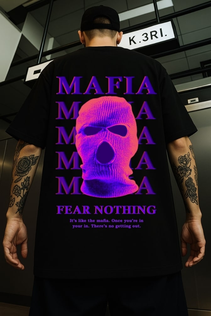 Mafia Printed Oversized T-shirt