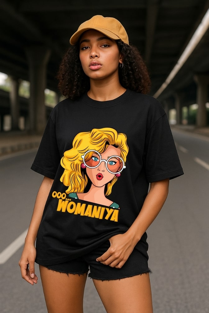 Ooo Womaniya Printed Oversized T-shirt