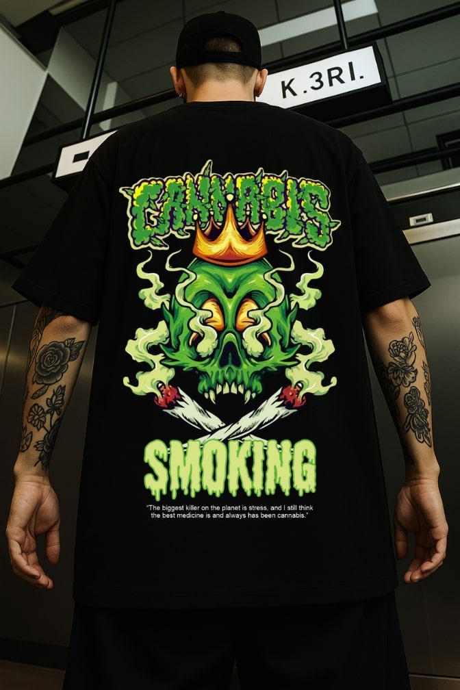 Smoking Printed Oversized T-shirt