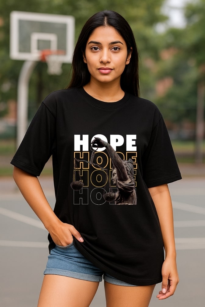 Womens Hope Printed Oversized T-shirt