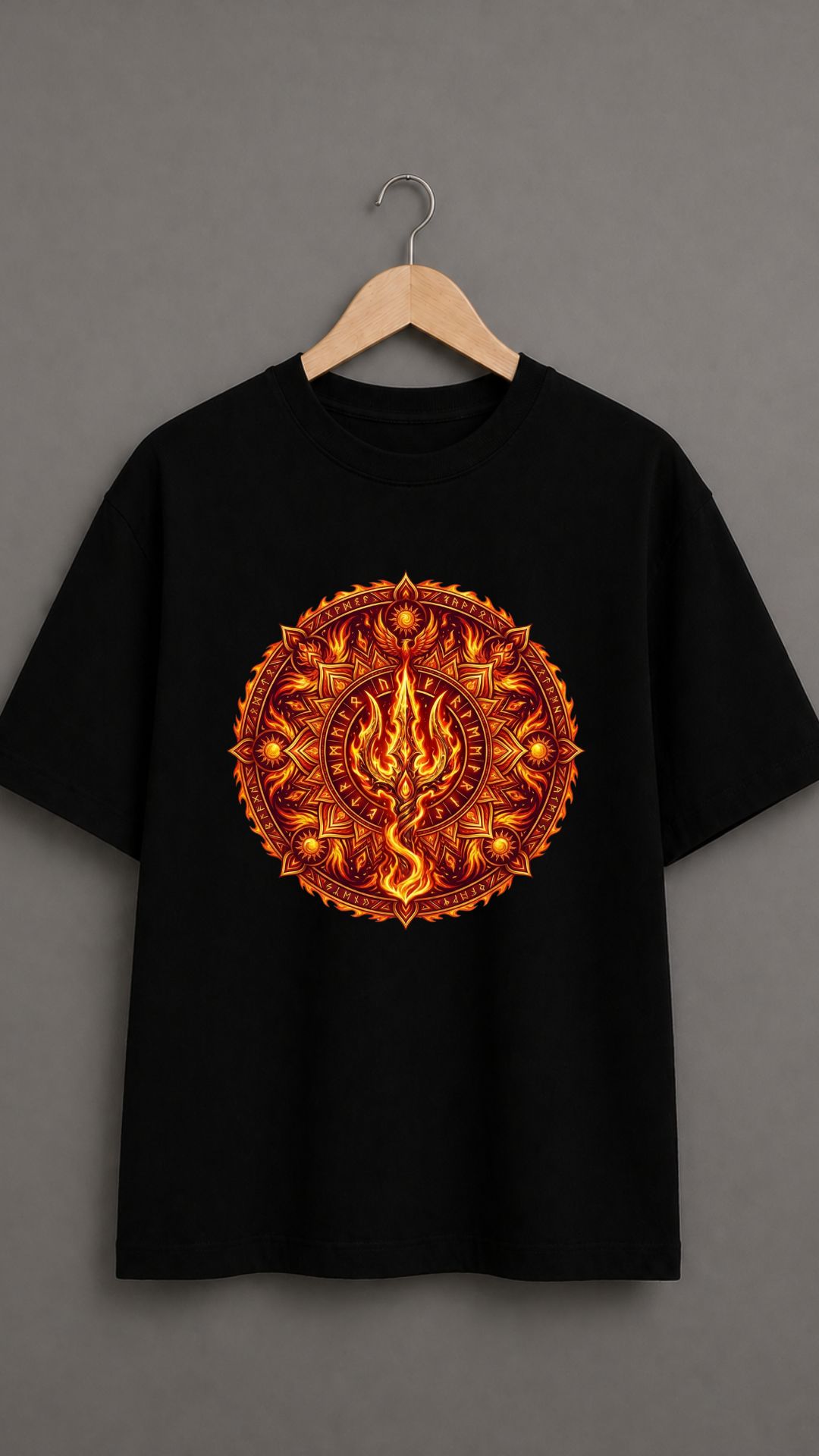 Mahadev Mandala Art Trishul Black T-shirt Women - Image 2