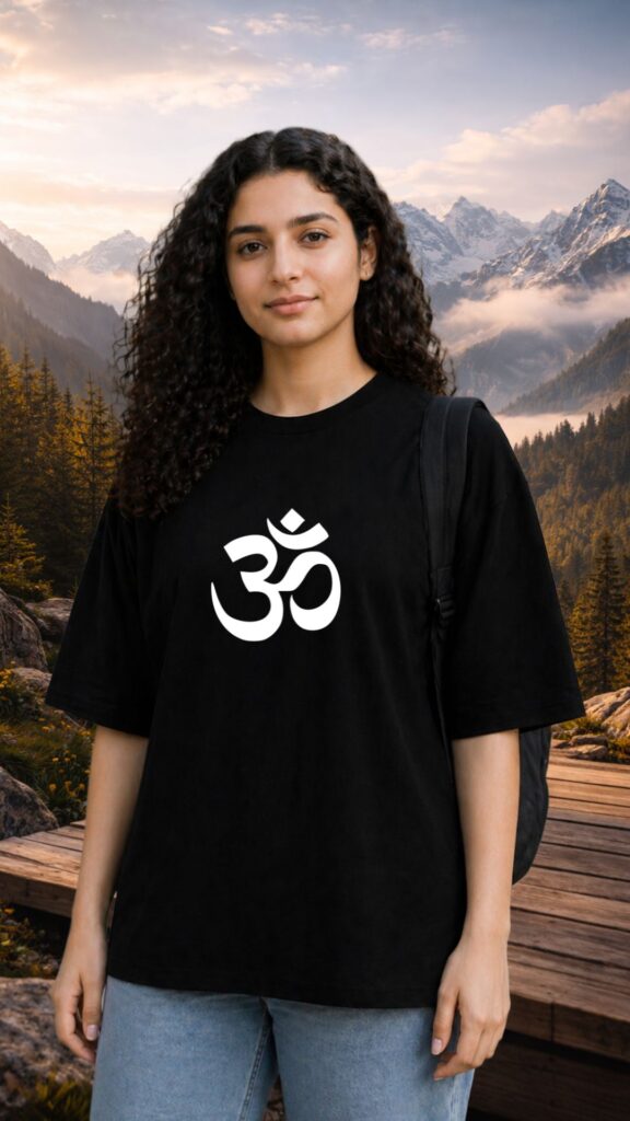 OM Symbol Black T-shirt Women