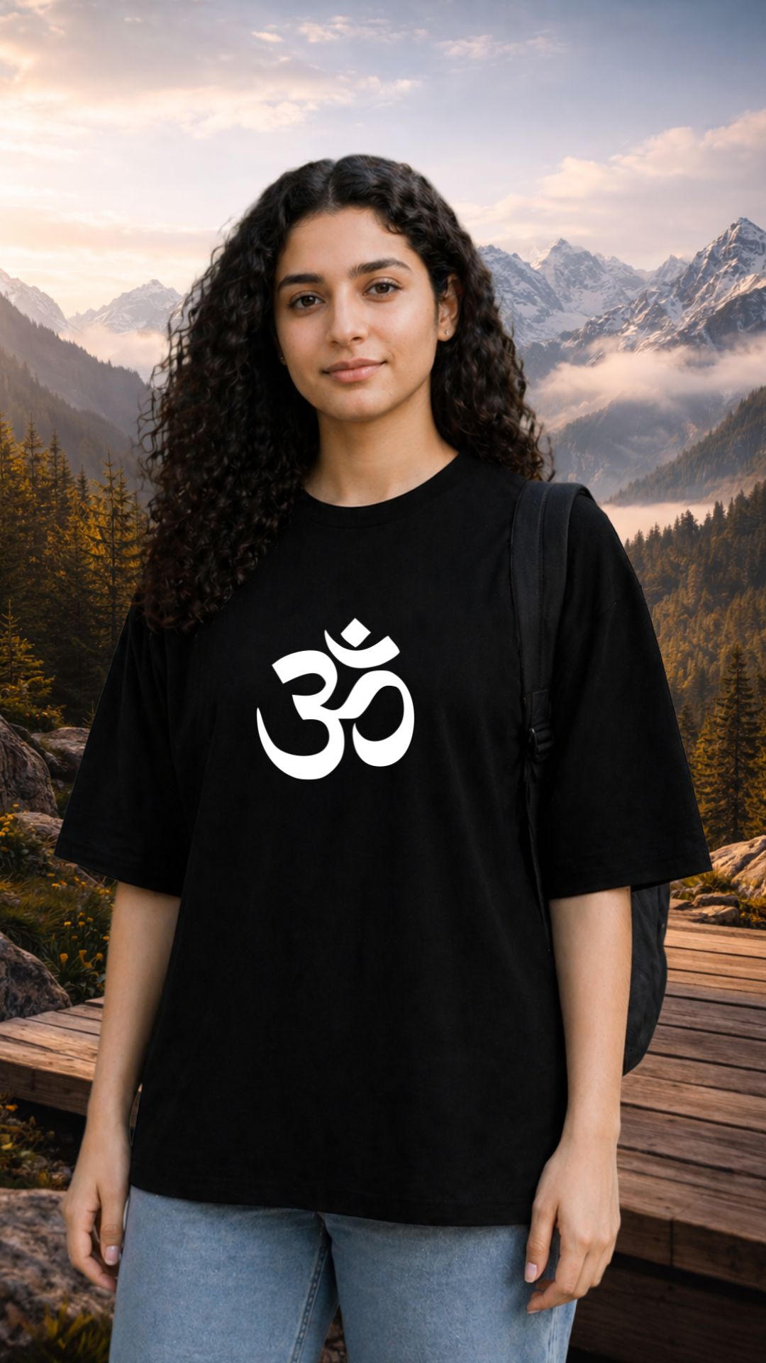 OM Symbol Black T-shirt Women